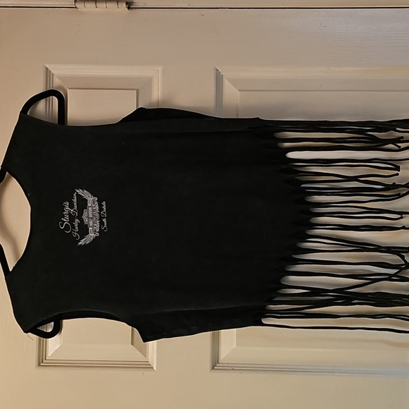 Harley-Davidson Womens Black Fringe Tank Top - Picture 5 of 5